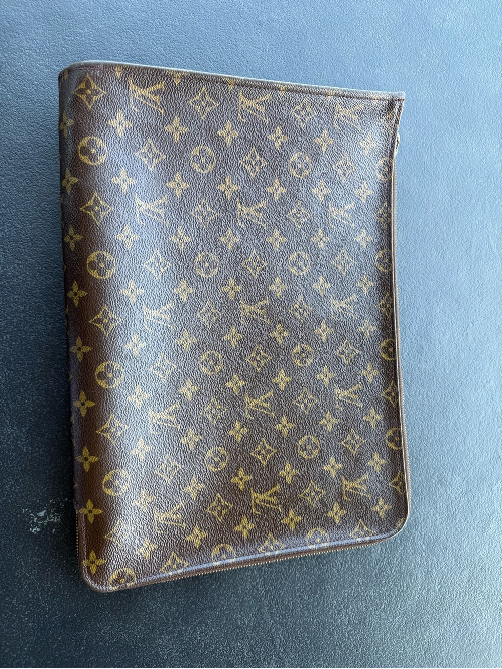 Louis Vuitton Brown Monogram Canvas Zip Folio